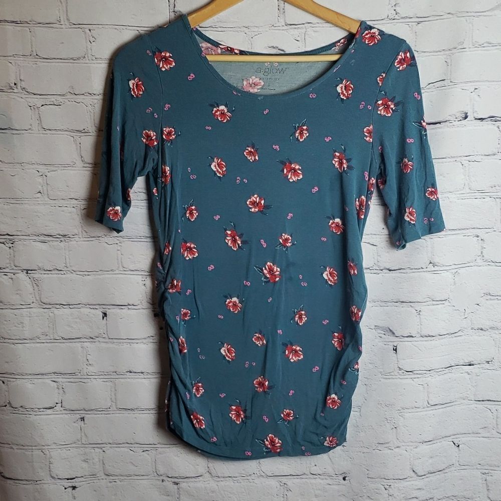 ‎Aglow Floral Blue Top